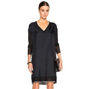 NWT Rag & Bone Long Sleeve Maude Silk Dress in Caviar